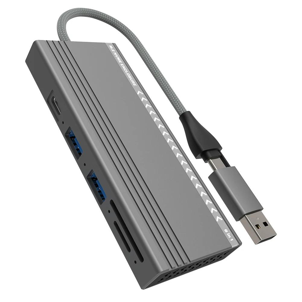 ƮϿ M.2 NVMe/SATA ϵ ̺ ̽, USB C ŷ ̼, ָ Ʈ ̺, 2 USB 2.0 Ʈ, SD/TF ī , 10Gbps